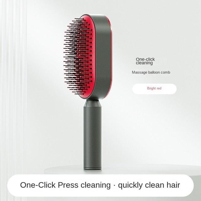 Self Cleaning Anti-Static Hair Brush - NYLAH'SGLAM