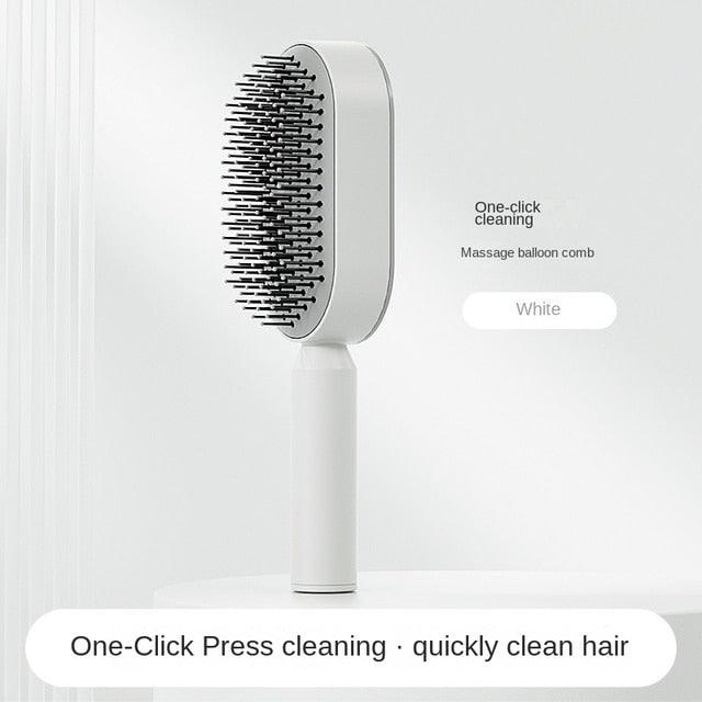 Self Cleaning Anti-Static Hair Brush - NYLAH'SGLAM